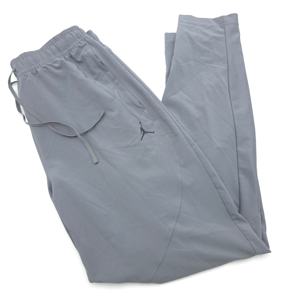 Nike Jordan Mens Gray Jumpman Athletic Jogger Pants Zipper Pockets Medium FN5840